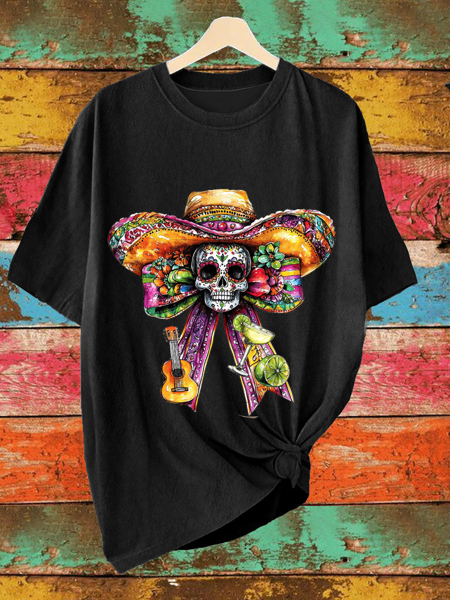 Camiseta de mujer mexicana Fiesta Cinco de Mayo con estampado Margarita