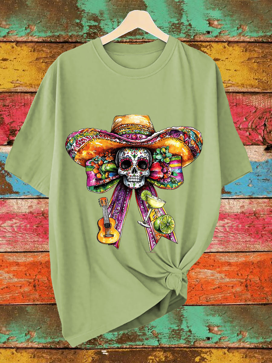 Camiseta de mujer mexicana Fiesta Cinco de Mayo con estampado Margarita