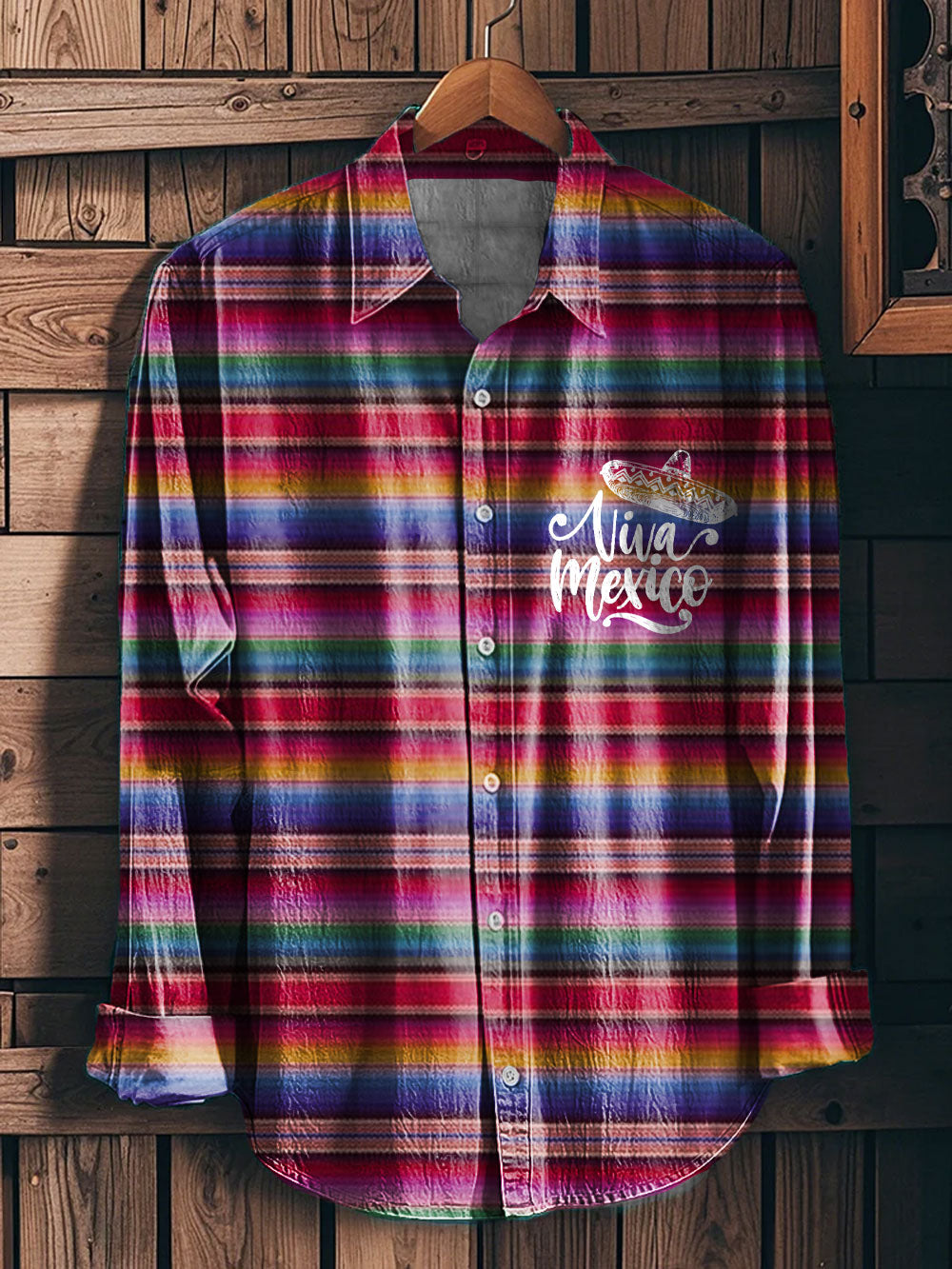 Camisa estampada mexicana Festival Viva Cinco De Mayo para hombre
