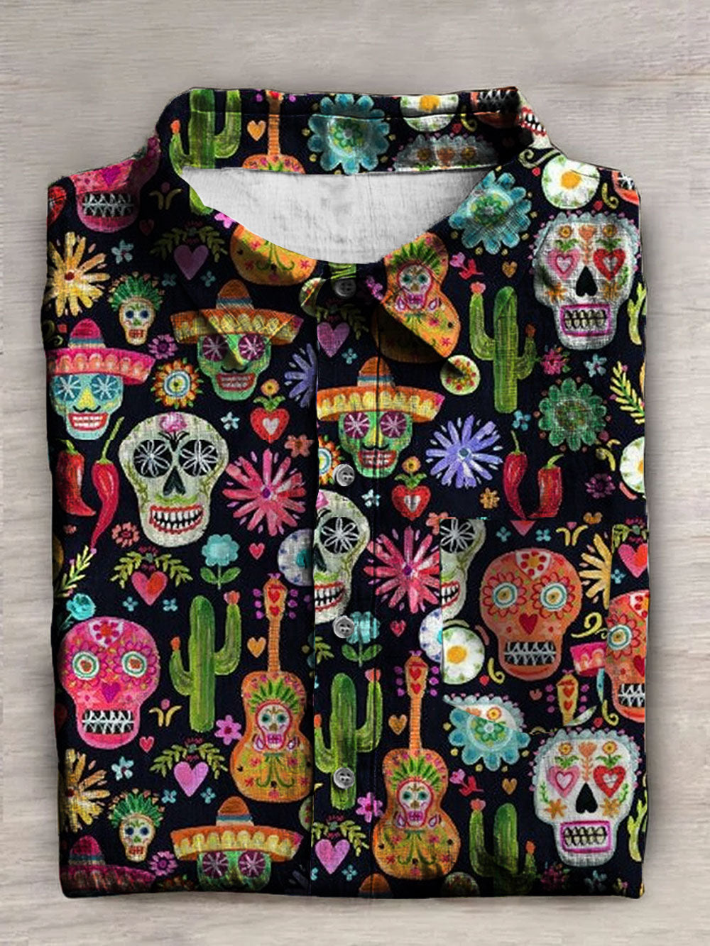 Camisa estampada mexicana Festival Viva Cinco De Mayo para hombre