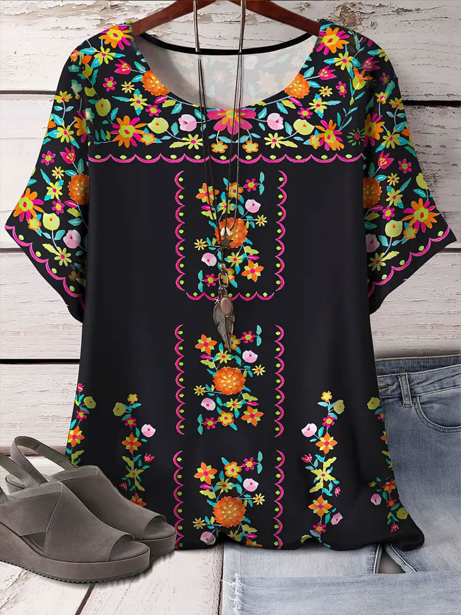 Top con estampado floral México Cinco De Mayo para mujer