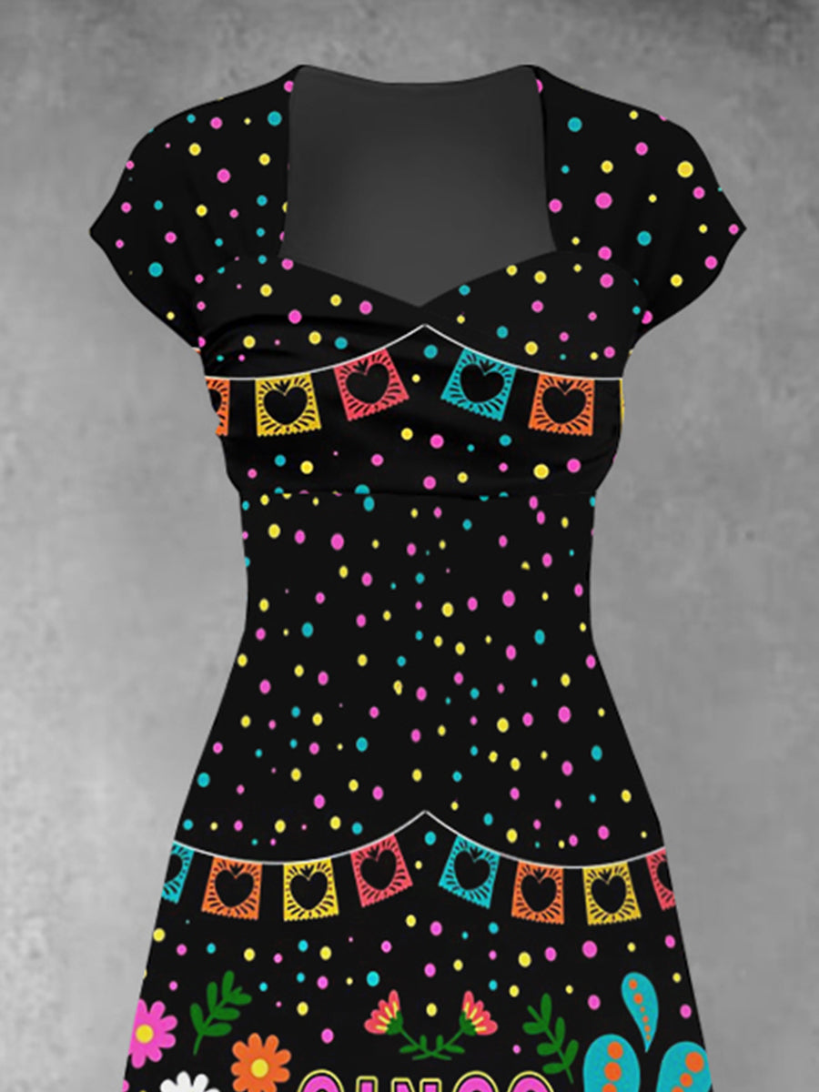 Vestido Estampado Cinco De Mayo para mujer