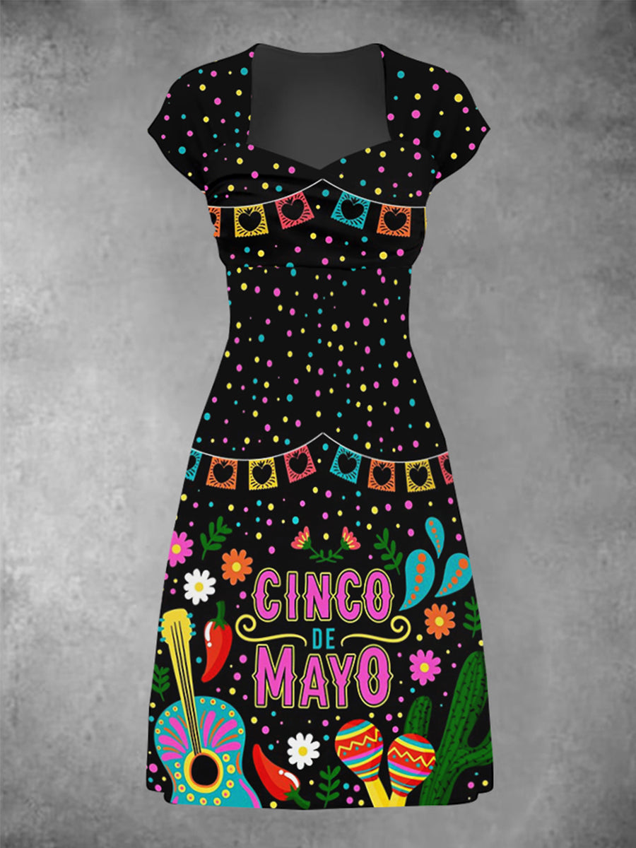 Vestido Estampado Cinco De Mayo para mujer