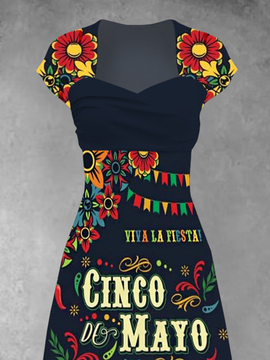 Vestido Estampado Cinco De Mayo para mujer