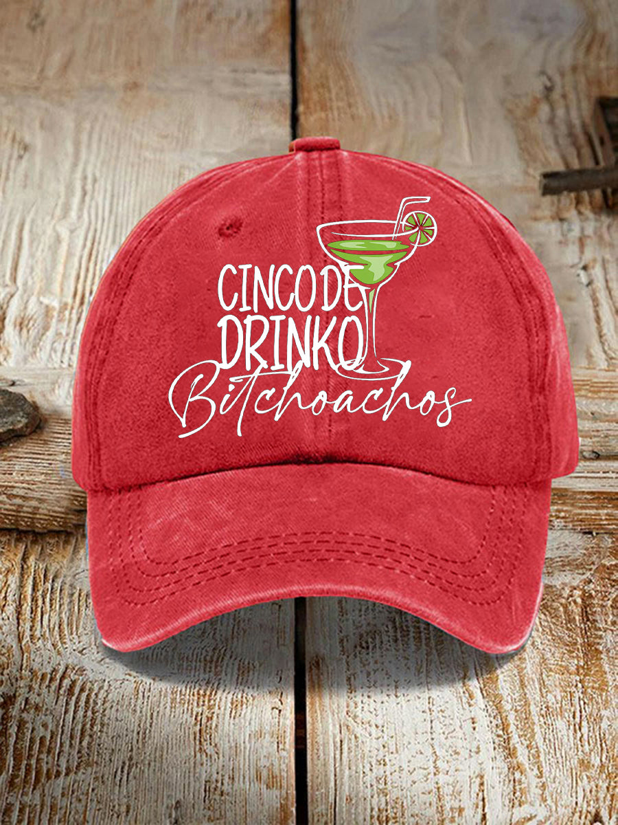 Unisex Cinco De Drinko Sombrero de la impresión de los