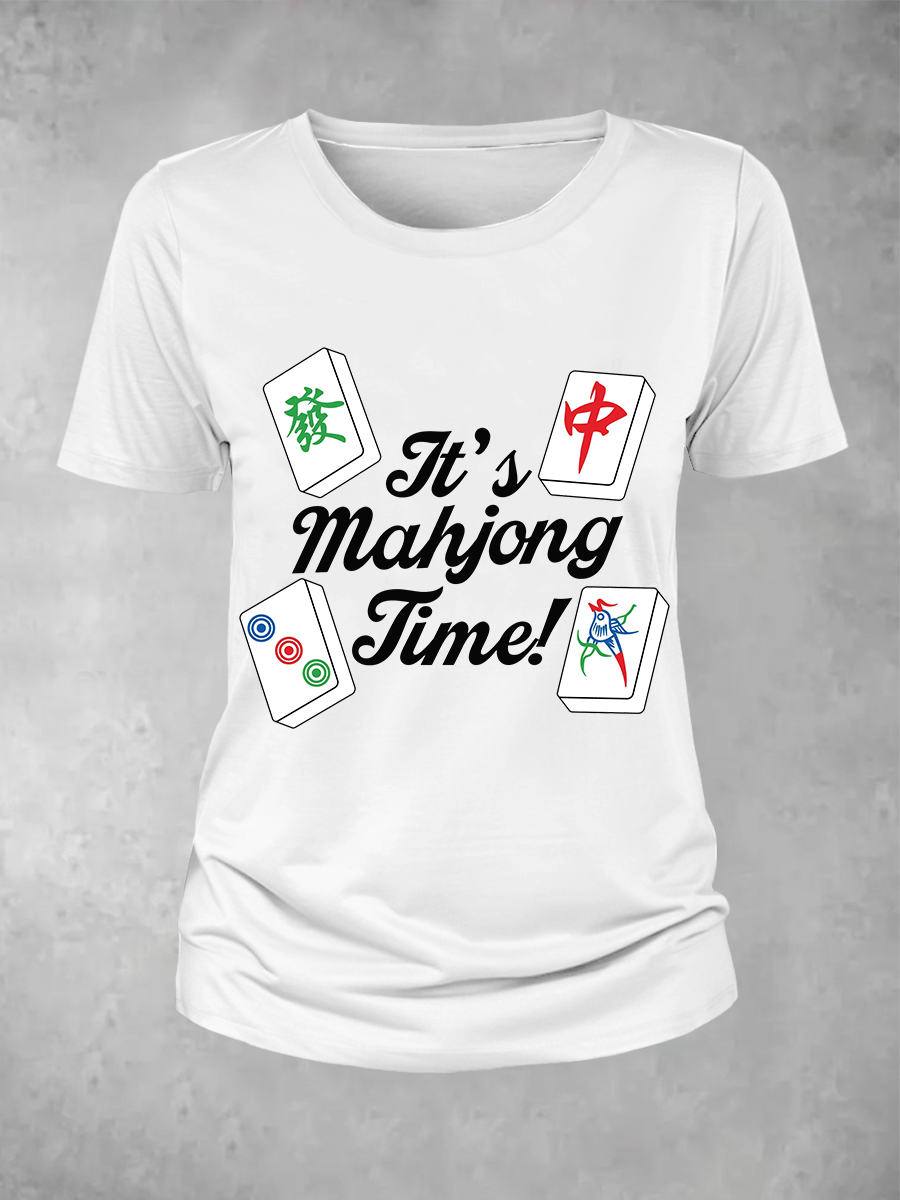 Camiseta de mujer it's mahjong time