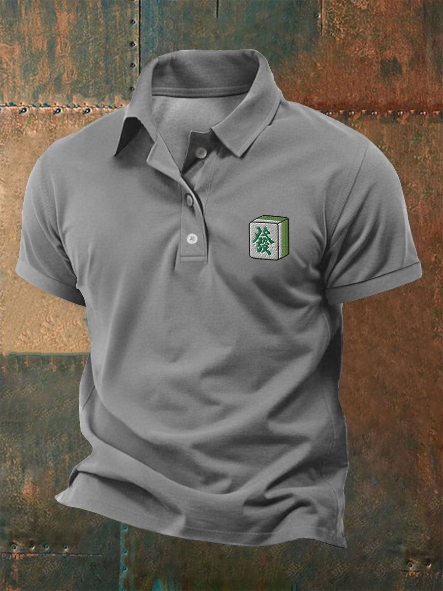 Polo Mahjong "Fat Choi" para hombre