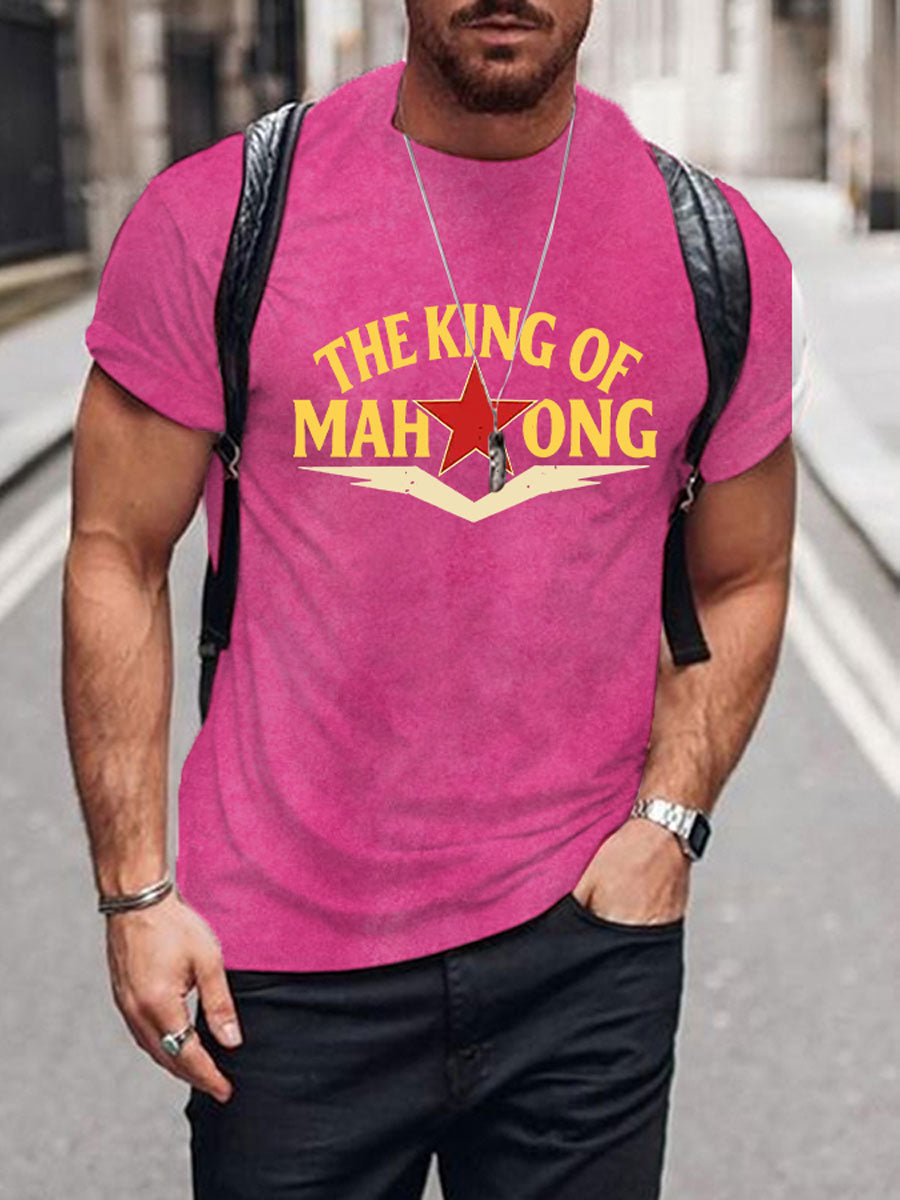 Camiseta casual de los hombres Funny Mahjong Print