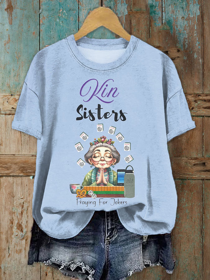 Kin sisters praing for jokers Camiseta Mujer
