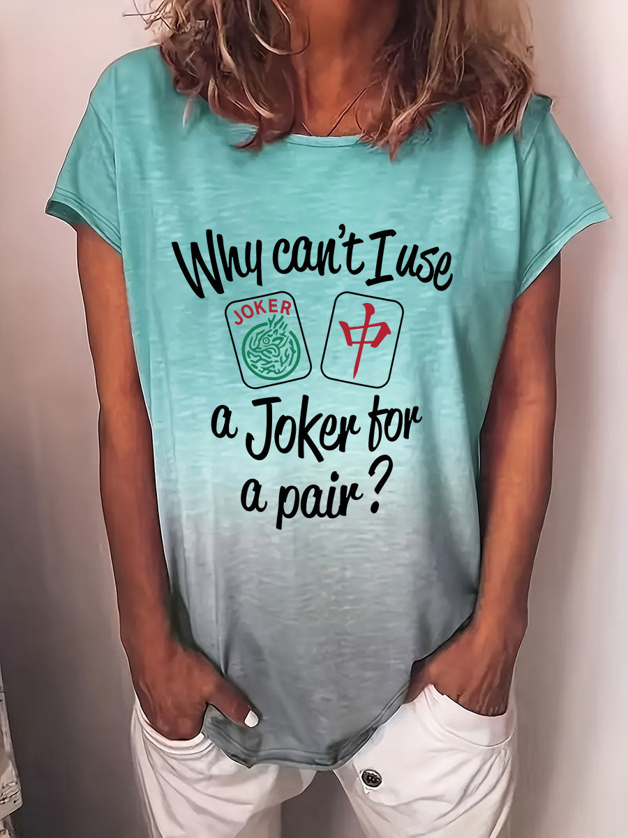 Camiseta de mujer Funny Mah Jongg Print