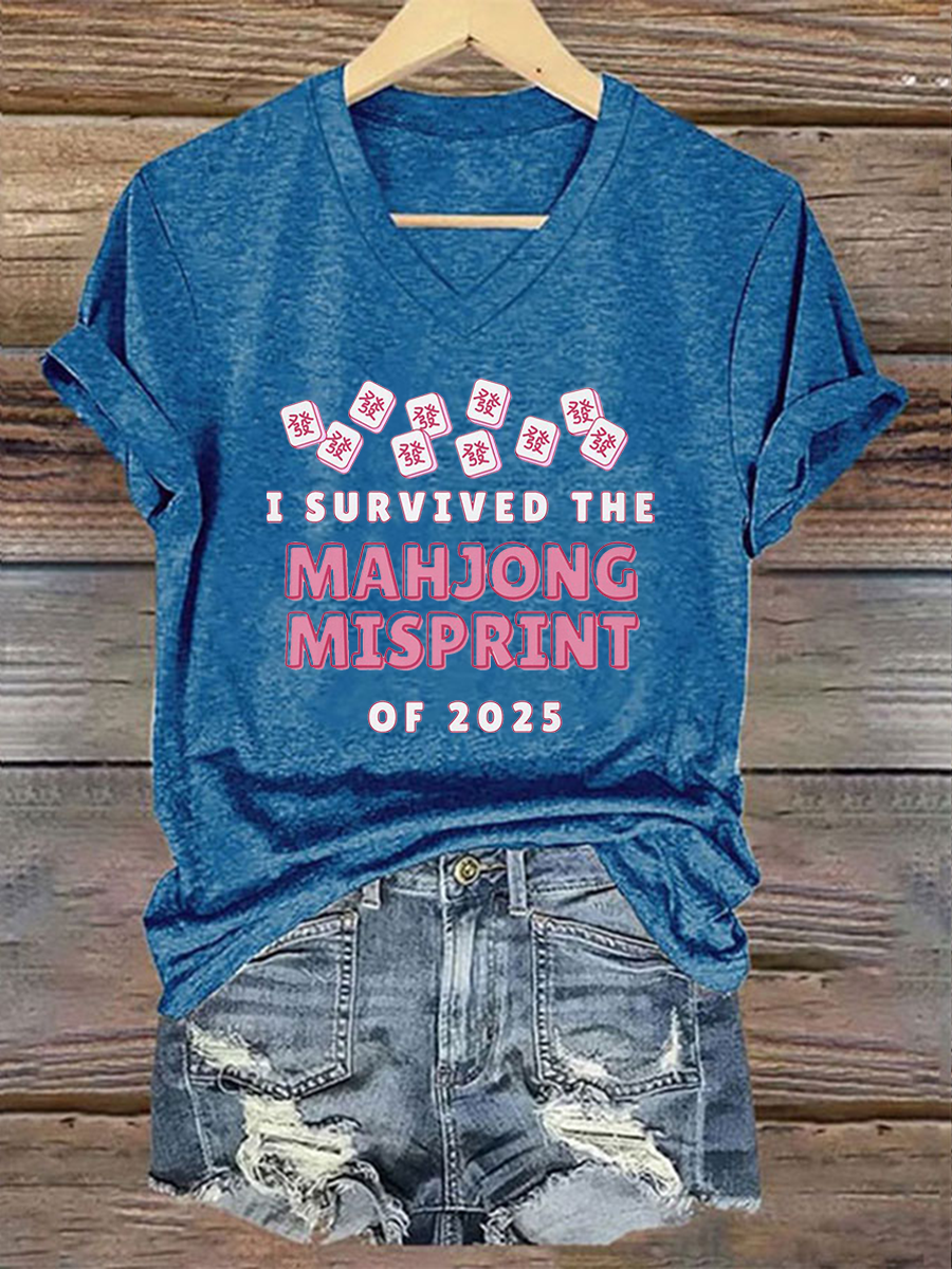 Camiseta de mujer I Survived the Mahjong Misprint of 2025 Print