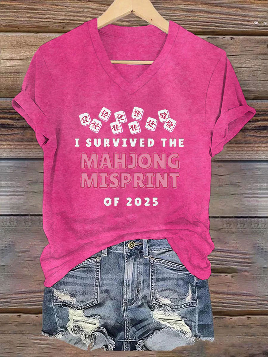 Camiseta de mujer I Survived the Mahjong Misprint of 2025 Print
