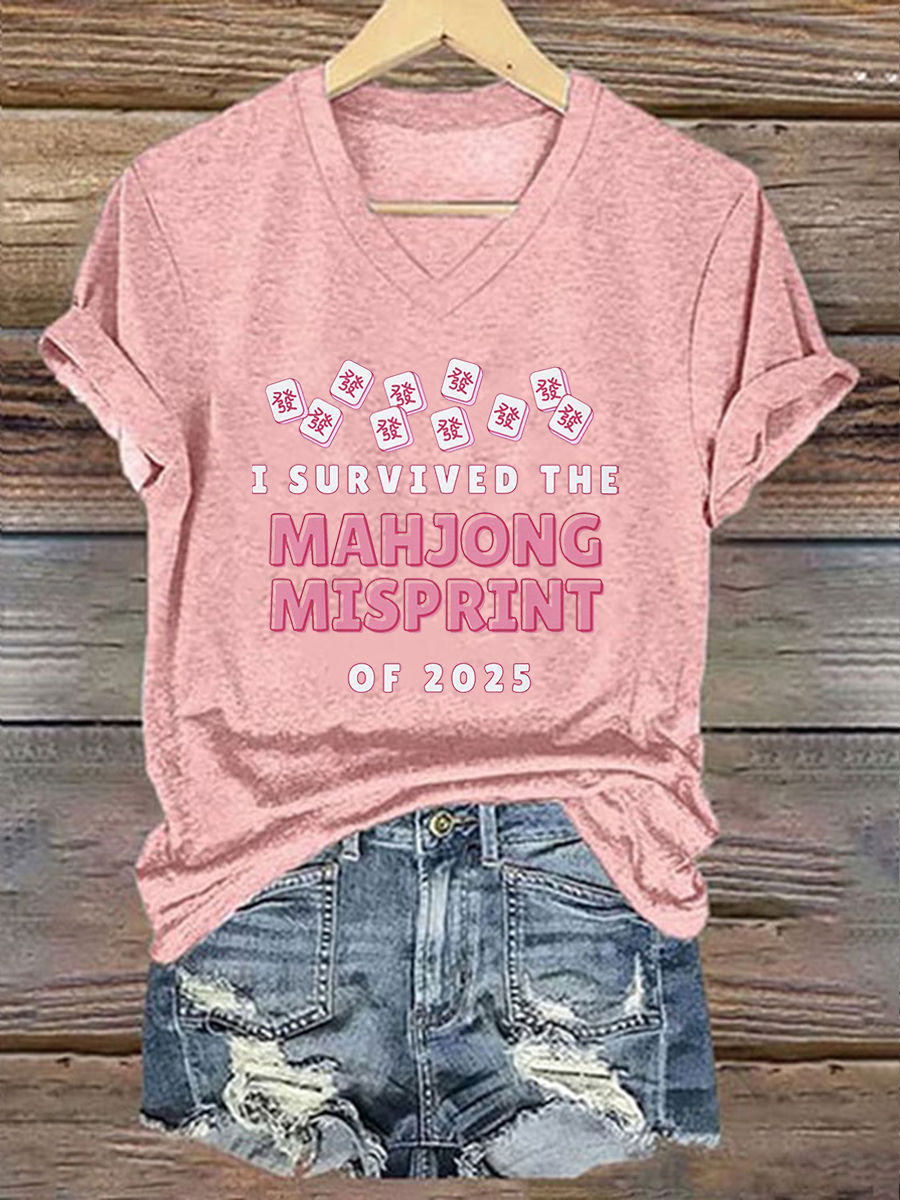 Camiseta de mujer I Survived the Mahjong Misprint of 2025 Print