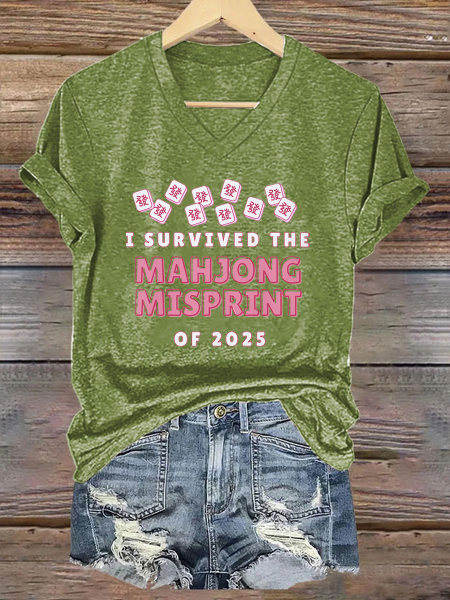 Camiseta de mujer I Survived the Mahjong Misprint of 2025 Print