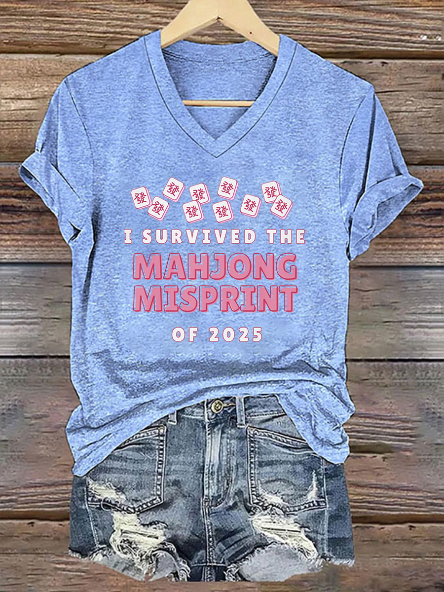 Camiseta de mujer I Survived the Mahjong Misprint of 2025 Print
