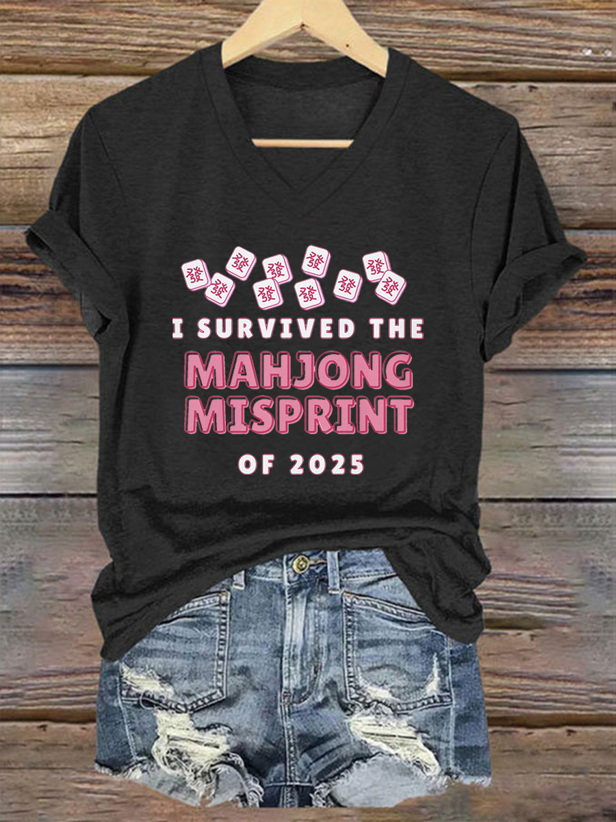 Camiseta de mujer I Survived the Mahjong Misprint of 2025 Print