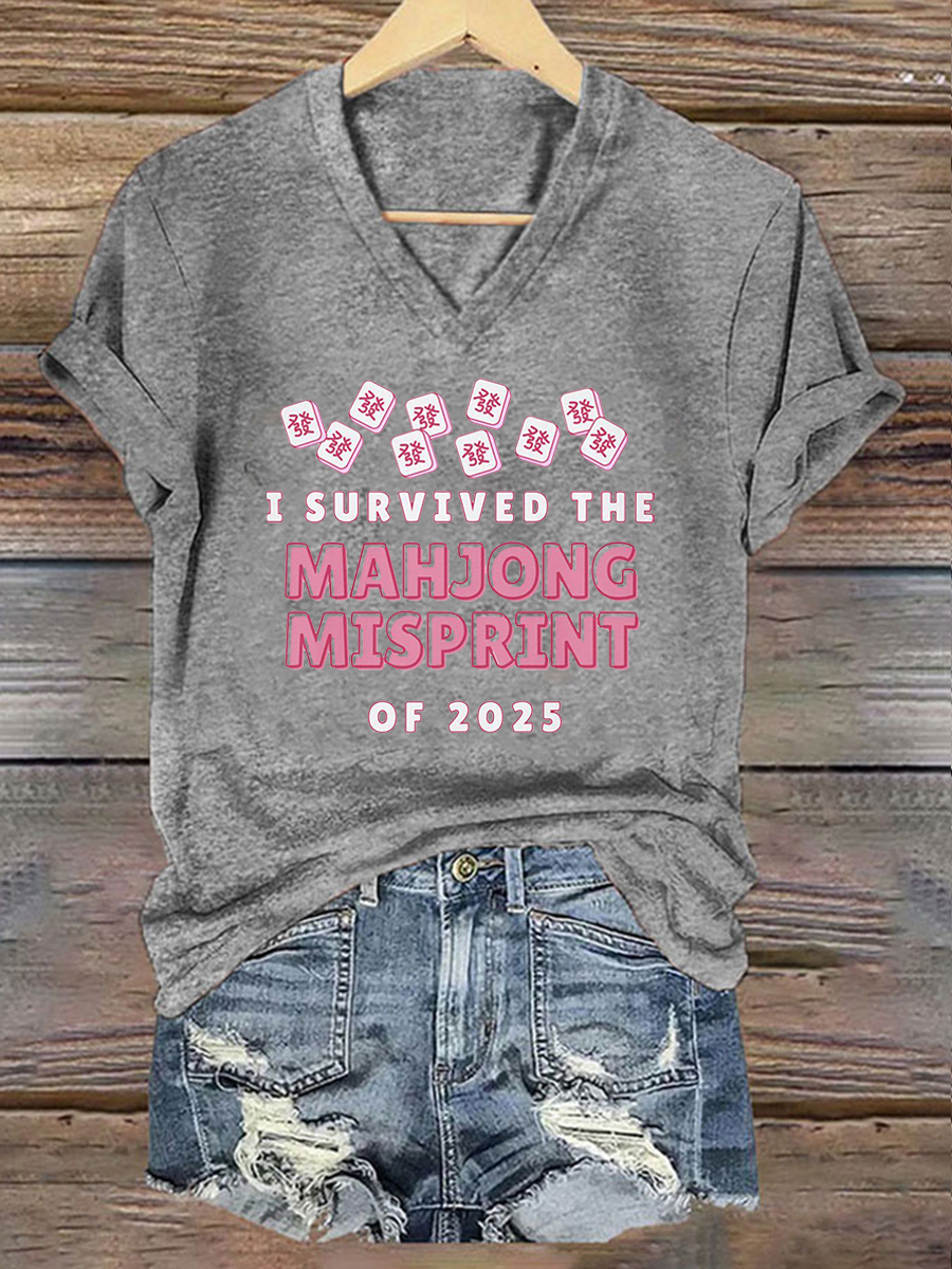 Camiseta de mujer I Survived the Mahjong Misprint of 2025 Print
