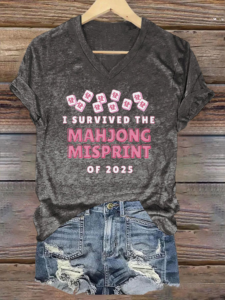 Camiseta de mujer I Survived the Mahjong Misprint of 2025 Print
