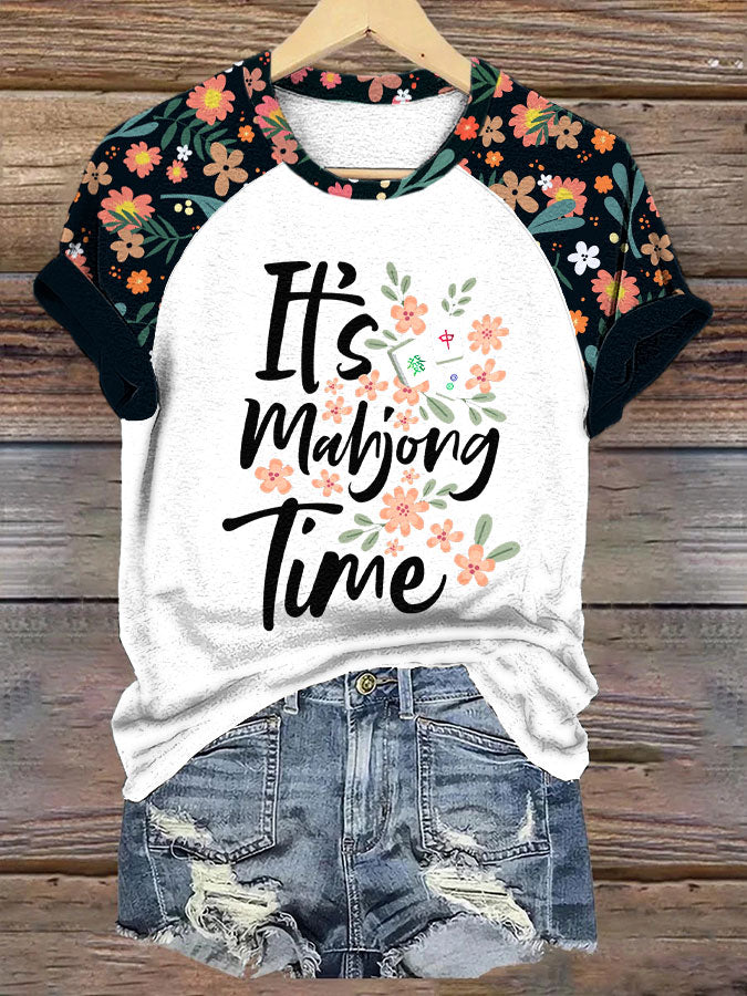 Camiseta casual de mujer It's mahjong time