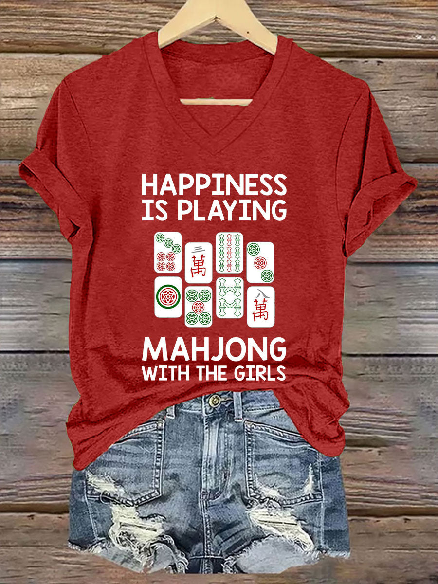 La felicidad de las mujeres es jugar mahjong con las niñas