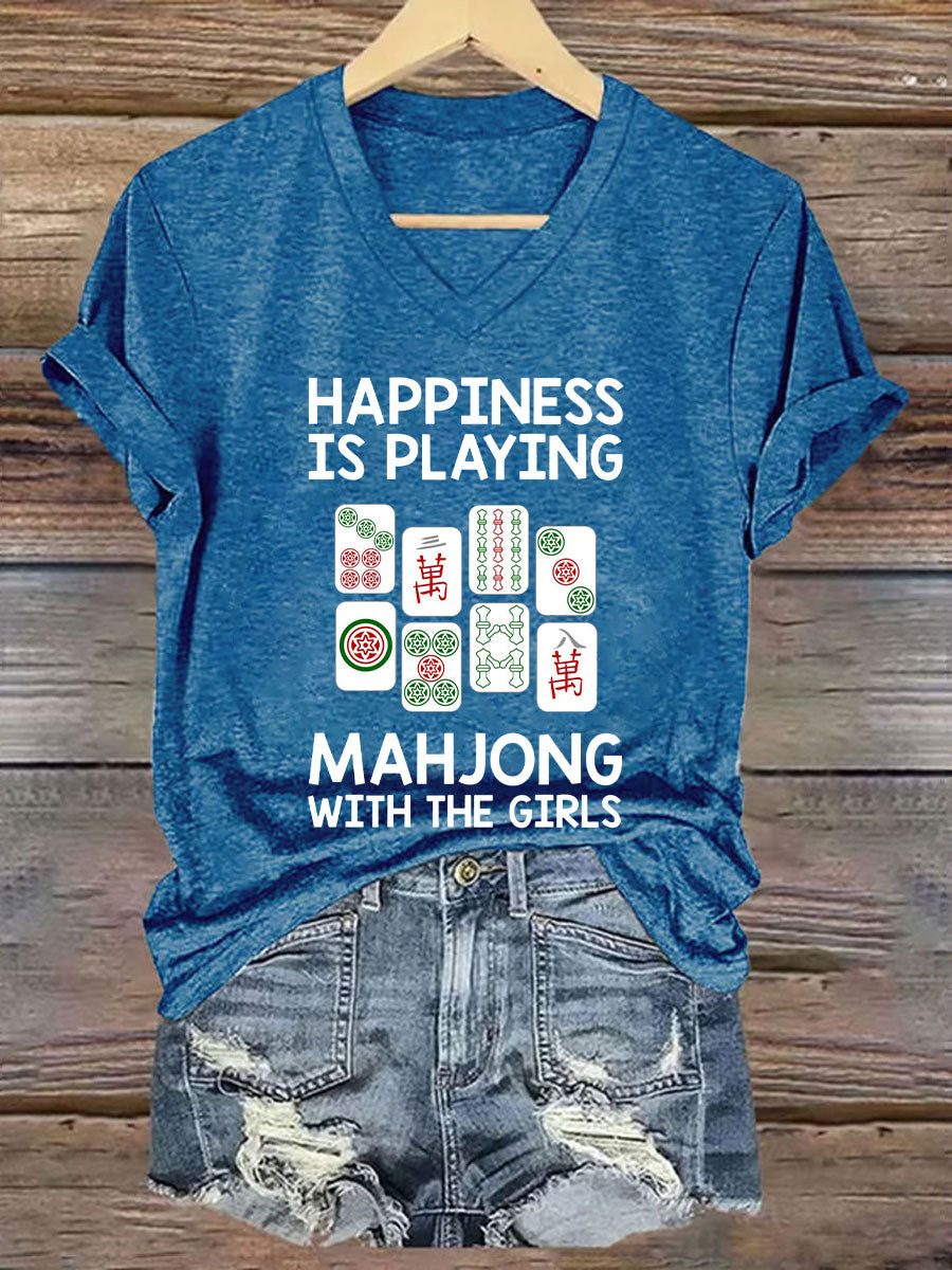 La felicidad de las mujeres es jugar mahjong con las niñas