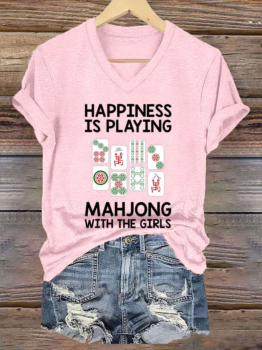 La felicidad de las mujeres es jugar mahjong con las niñas