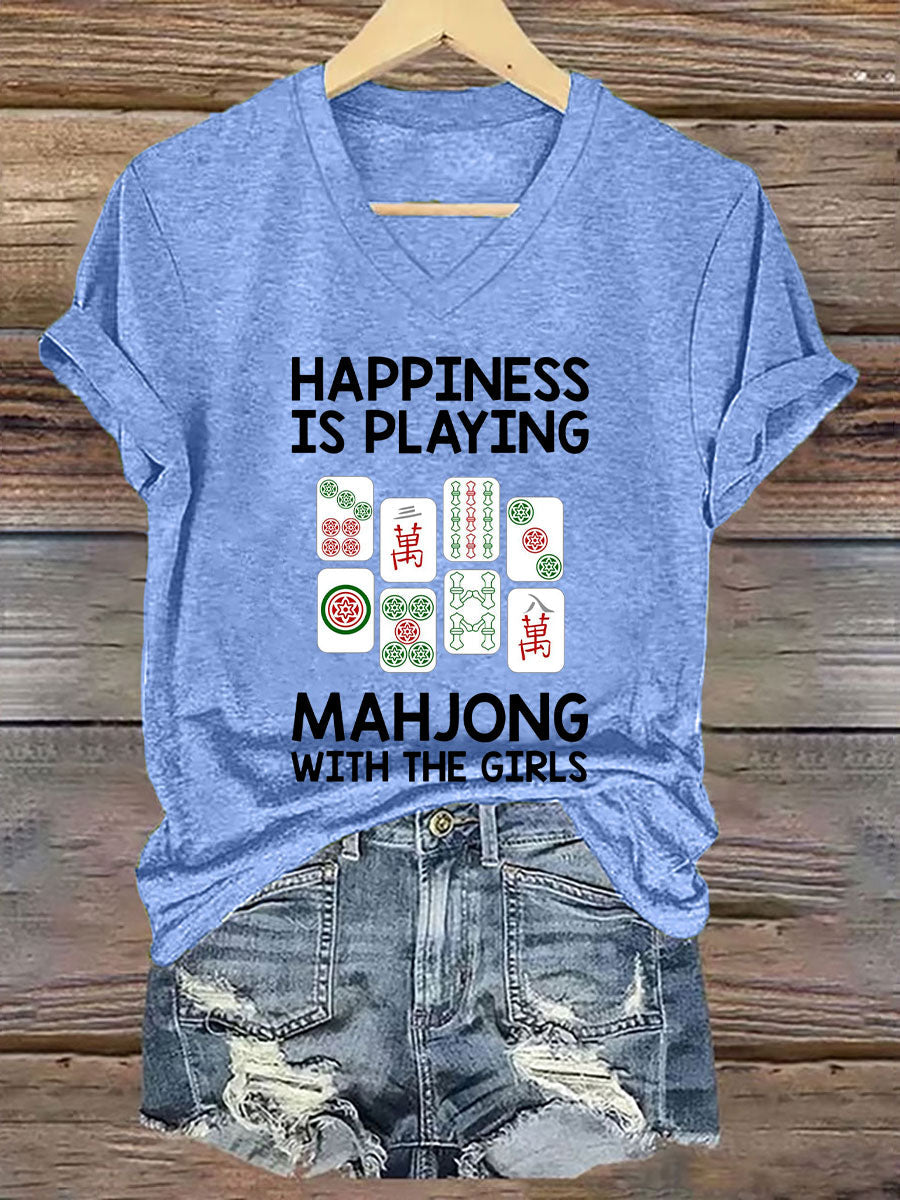 La felicidad de las mujeres es jugar mahjong con las niñas