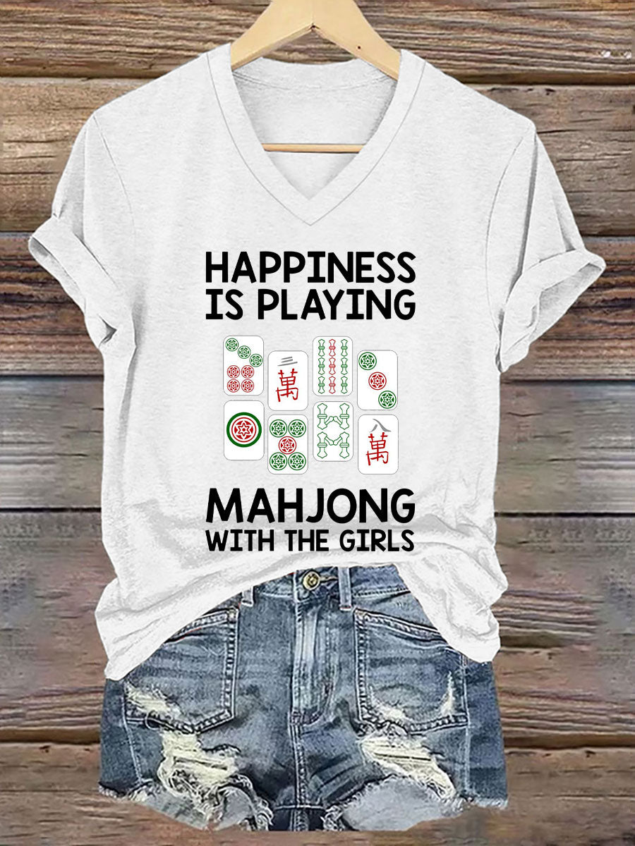 La felicidad de las mujeres es jugar mahjong con las niñas