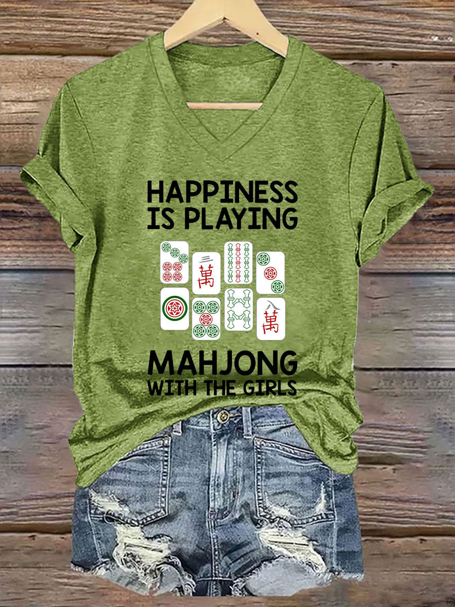 La felicidad de las mujeres es jugar mahjong con las niñas