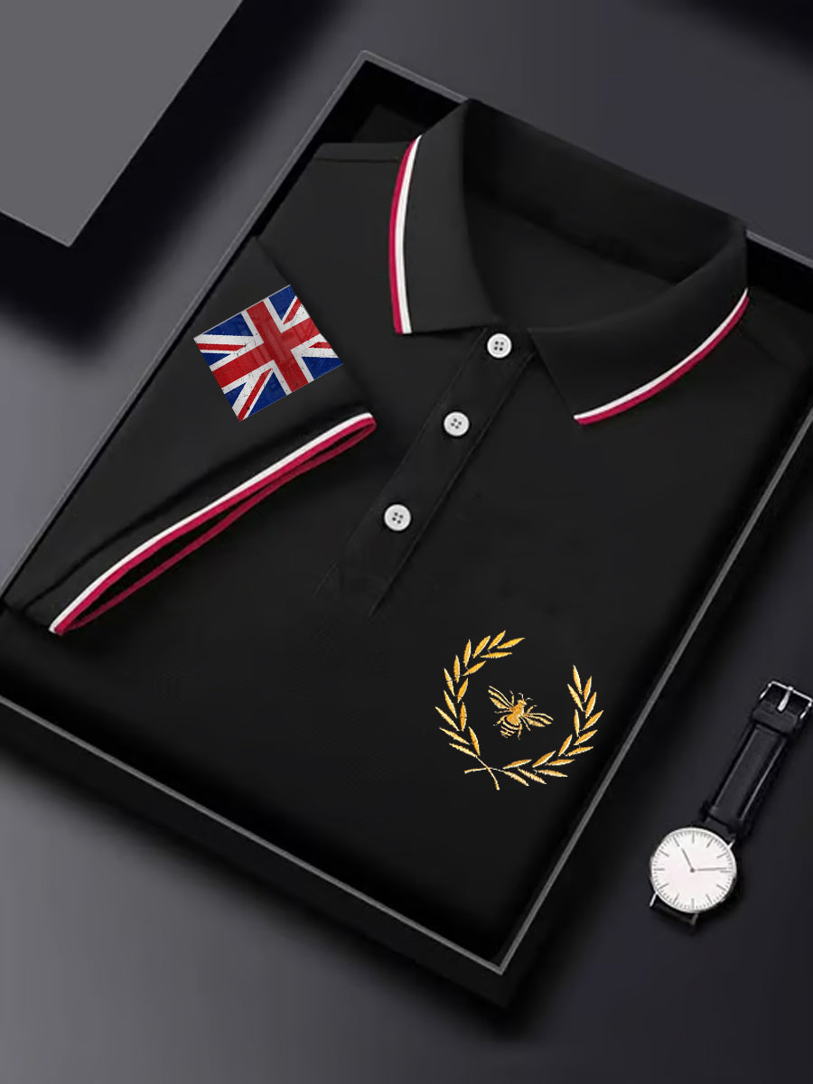 Men's UK Flag Print Casual Short Sleeve Top