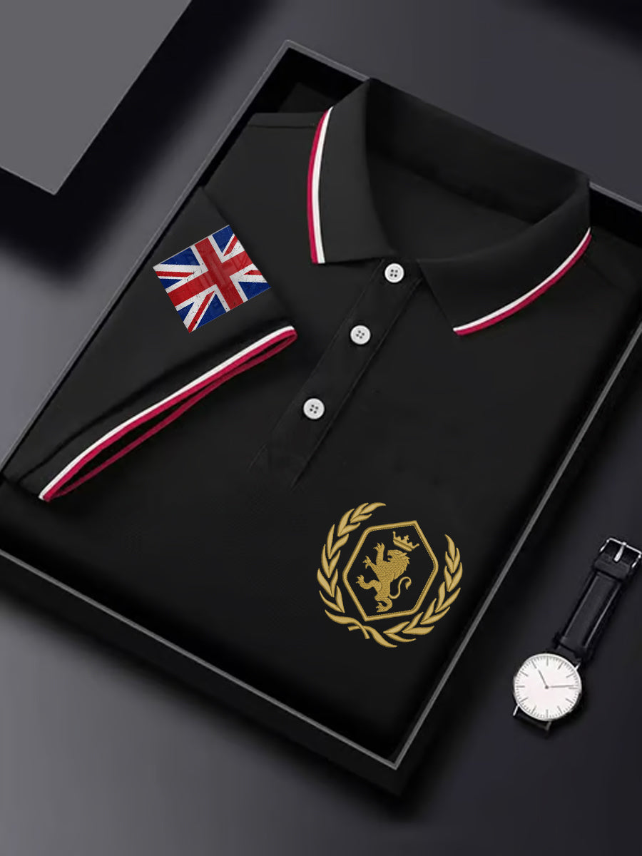 Men's UK Flag Print Casual Short Sleeve Top