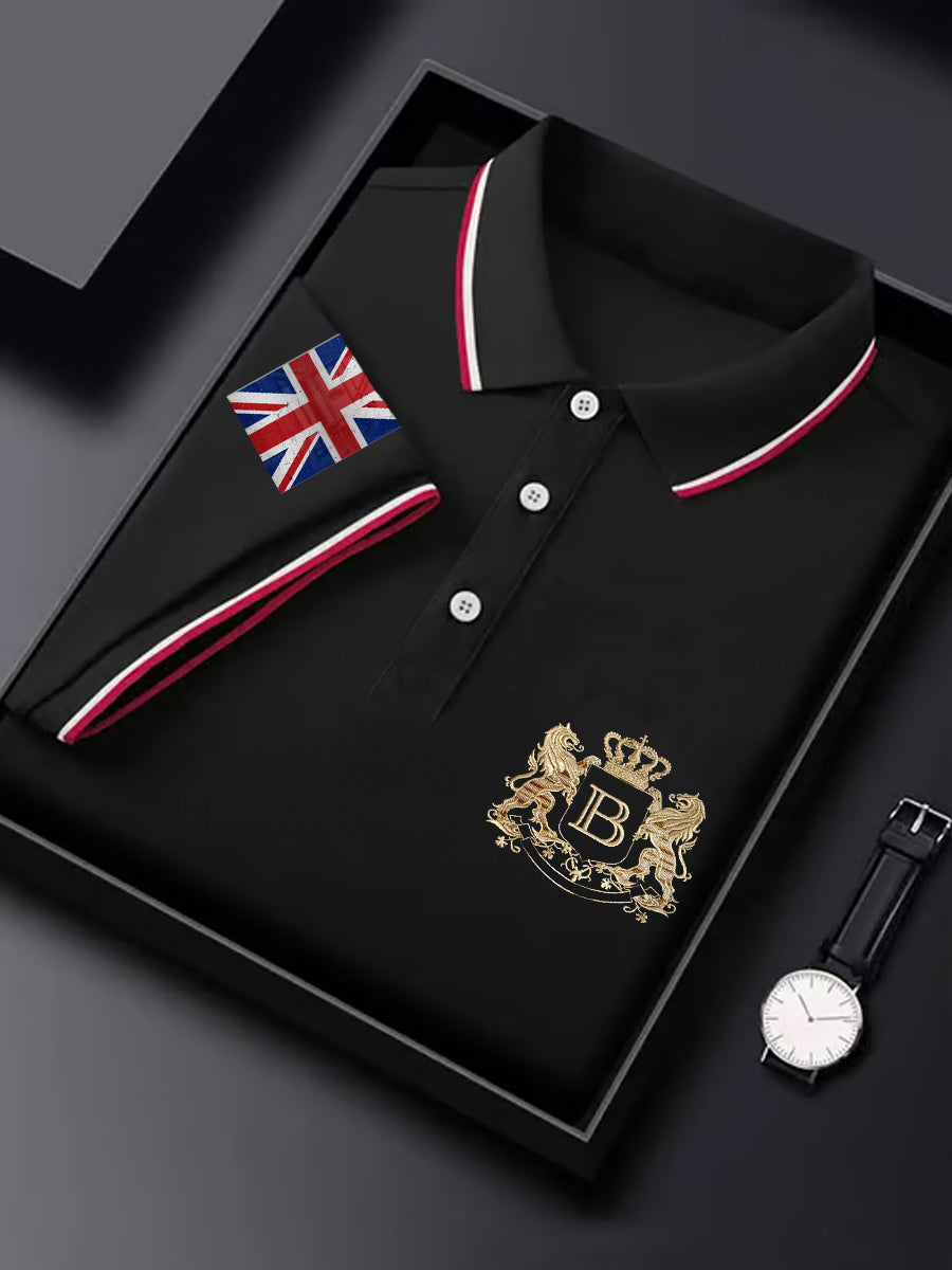 Men's UK Flag Print Casual Short Sleeve Top