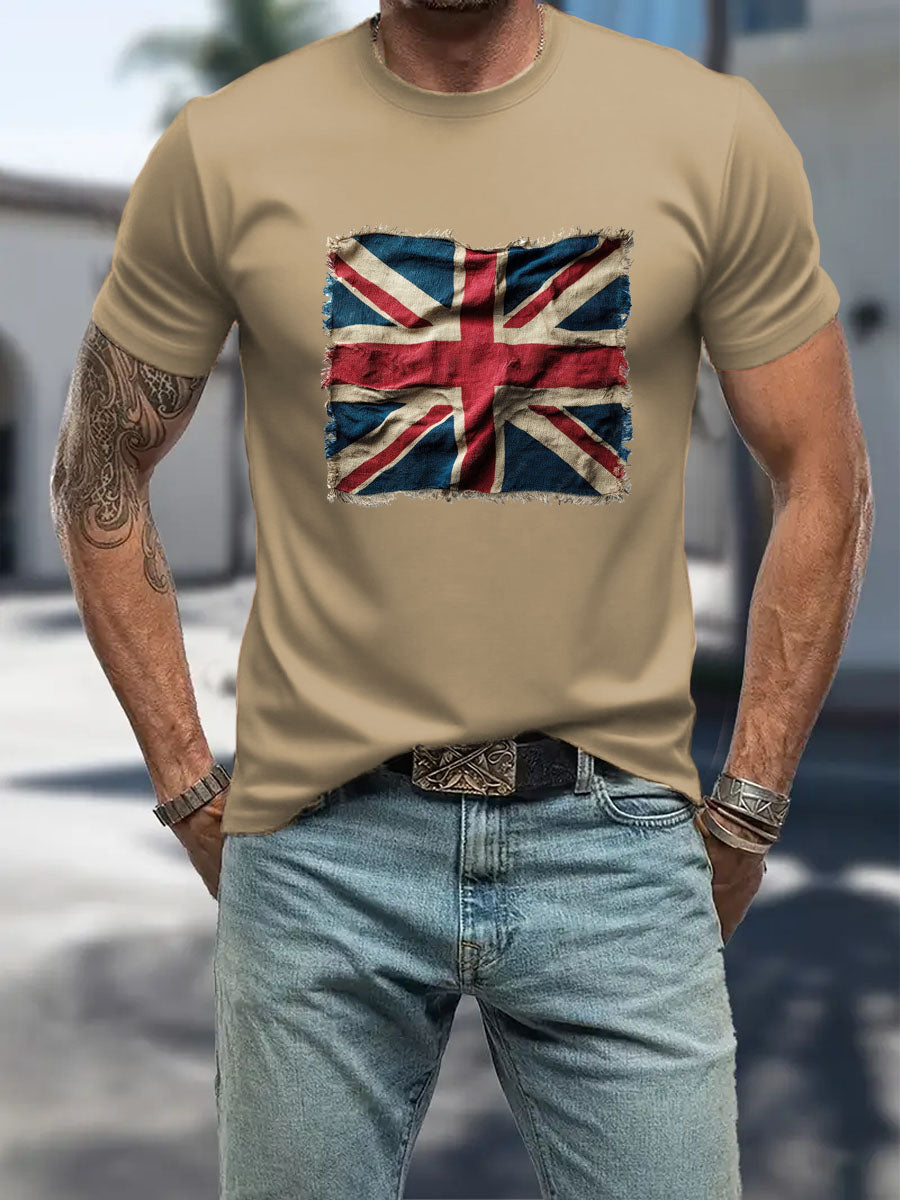 Men's British Flag Printed Casual T-Shirt