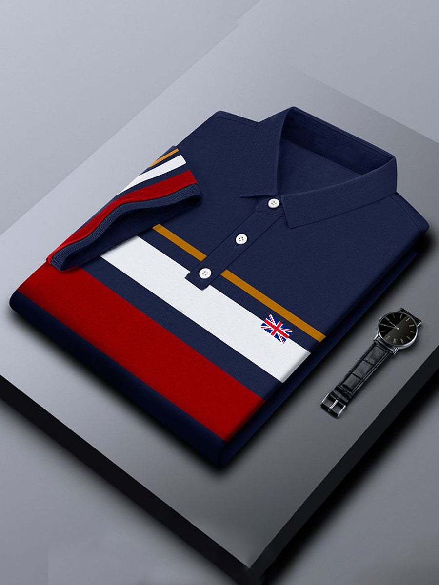 Men's UK Flag Stripes Print Casual Top