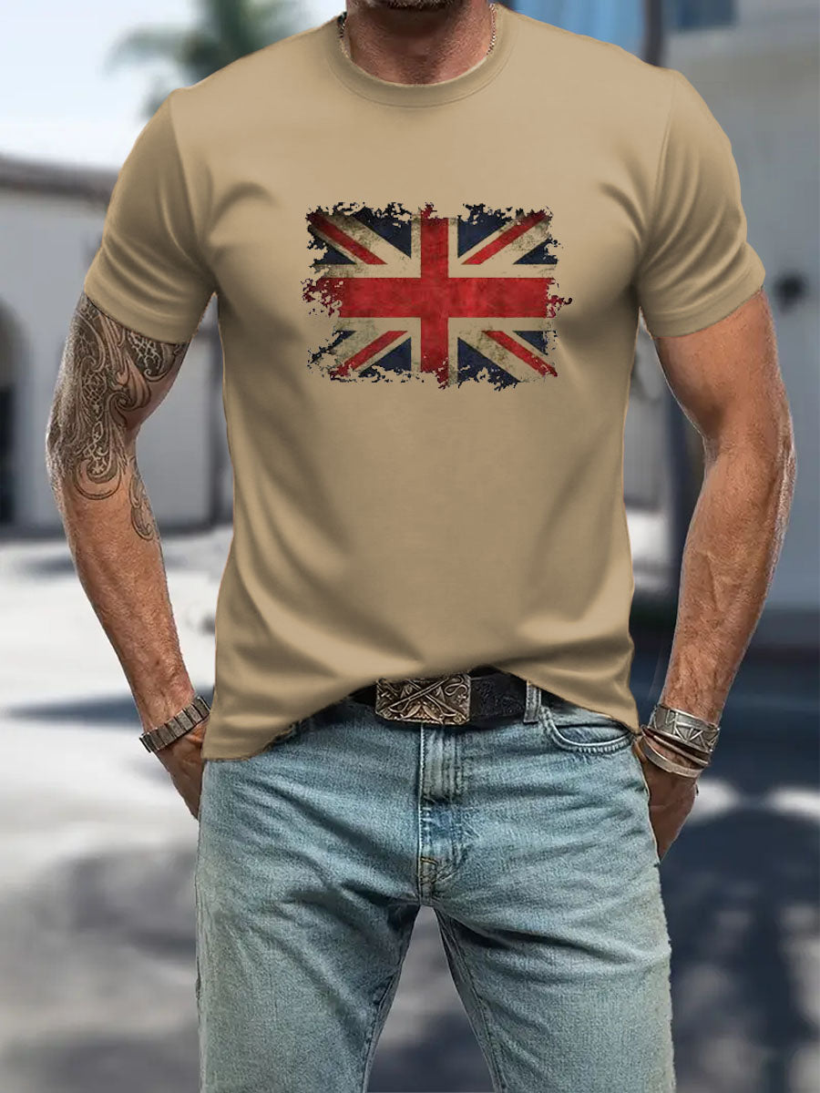 Men's British Flag Printed Casual T-Shirt
