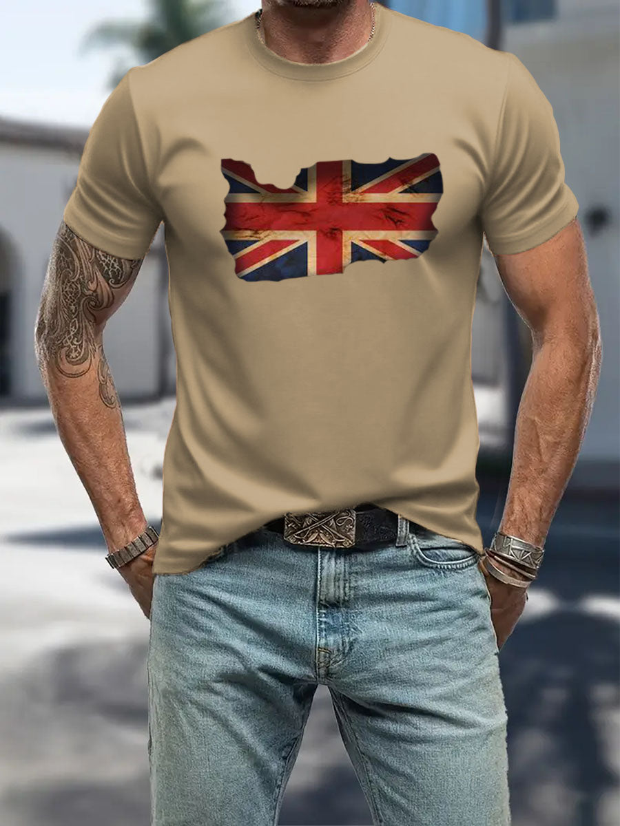 Men's British Flag Printed Casual T-Shirt