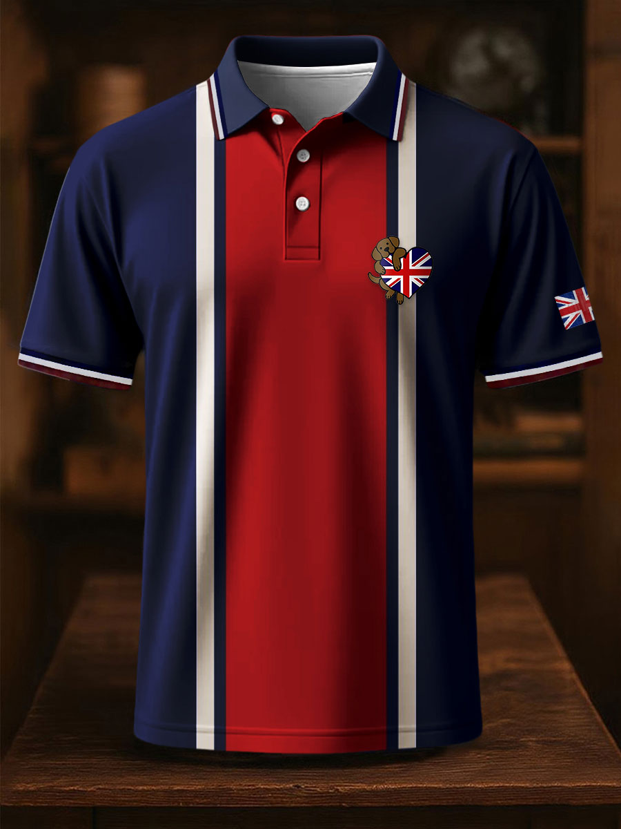 Men's Vintage England Flag Casual Shirt