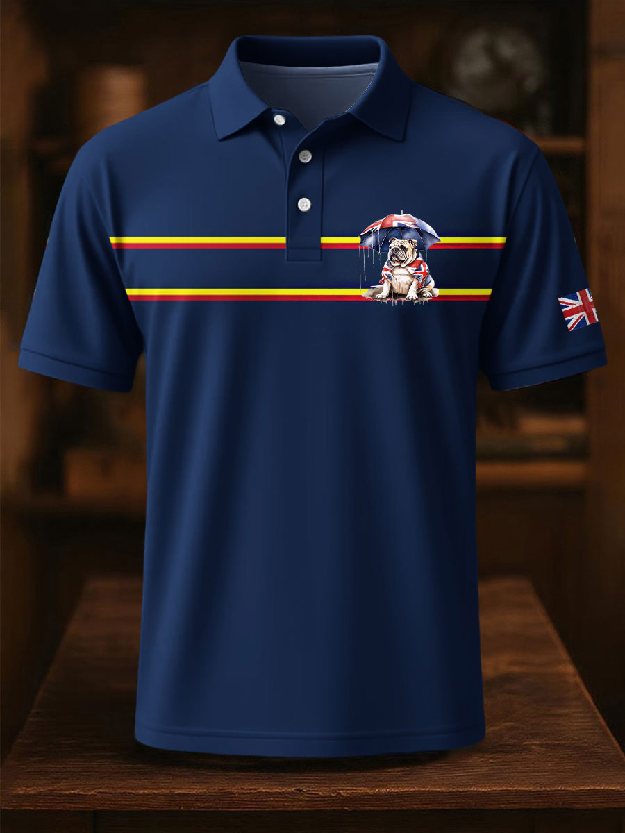 Men's Vintage England Flag Casual Shirt