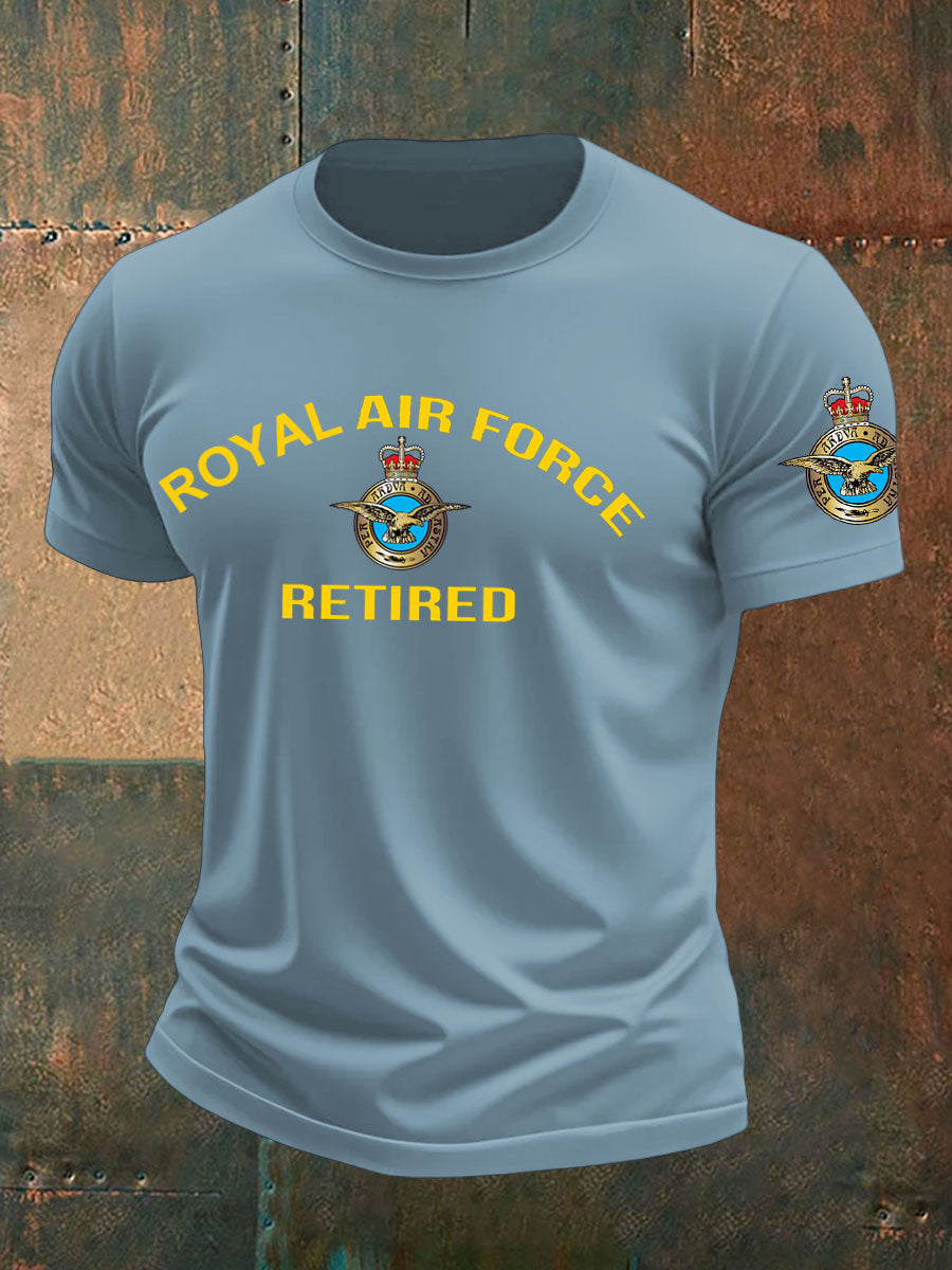 Men's British Veteran Retired Printed T-shirt