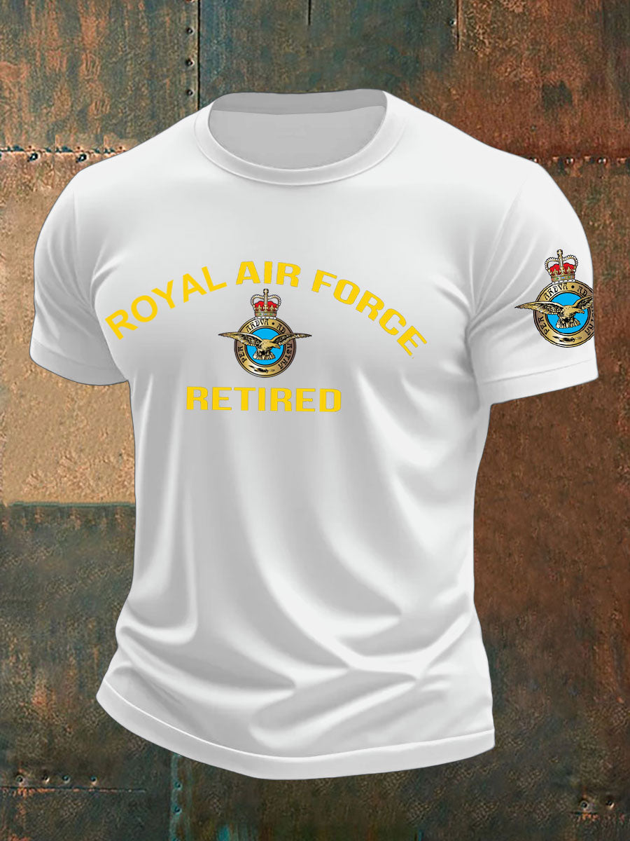 Men's British Veteran Retired Printed T-shirt