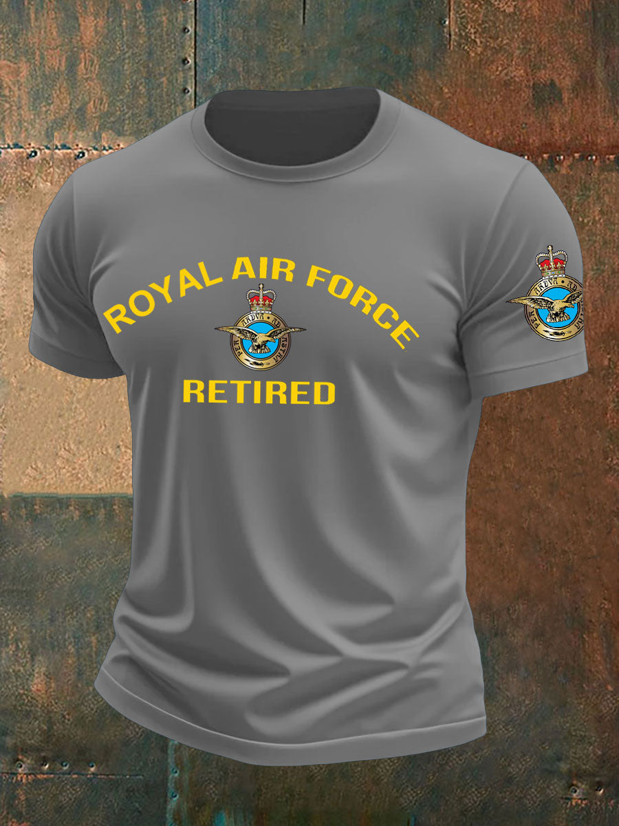Men's British Veteran Retired Printed T-shirt