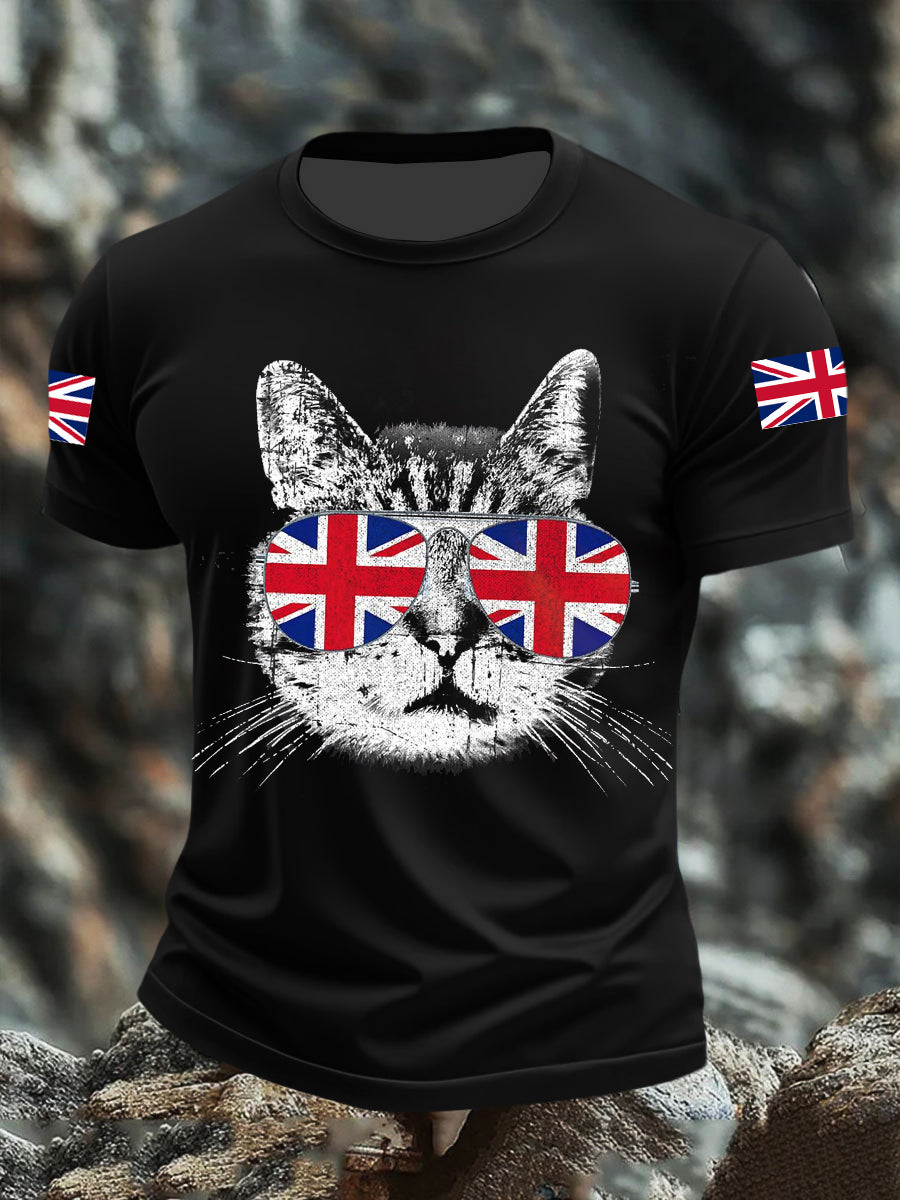 Men's British Cat Short Sleeves T-shirt
