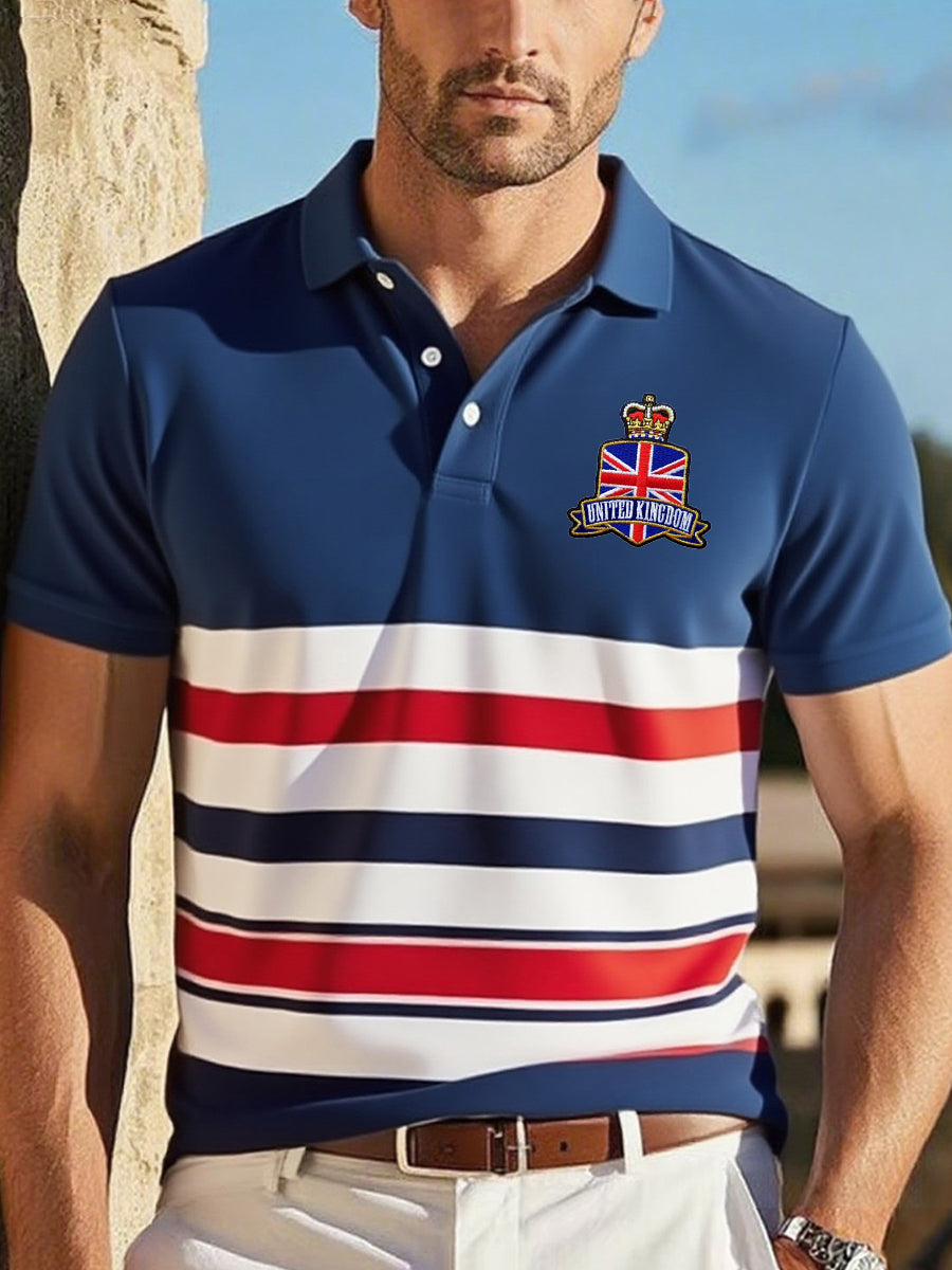 Men's UK Business Style Design Short Sleeve Shirt