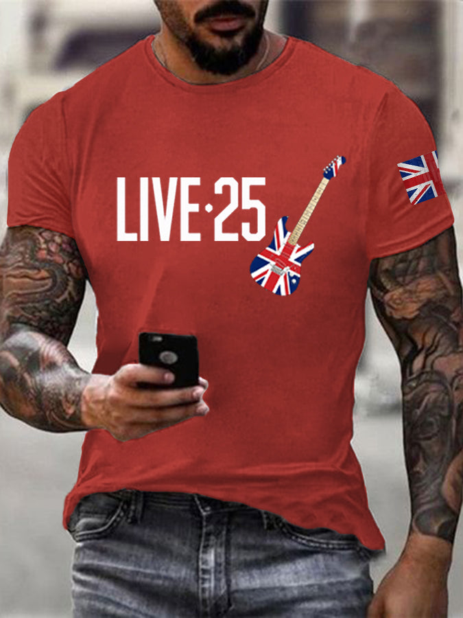Men's Live '25 Tour The great wait is over Retro rock casual top