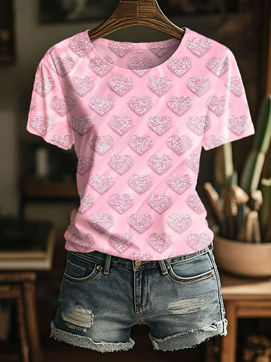 Women's Breast Cancer Awareness Print T-Shirt
