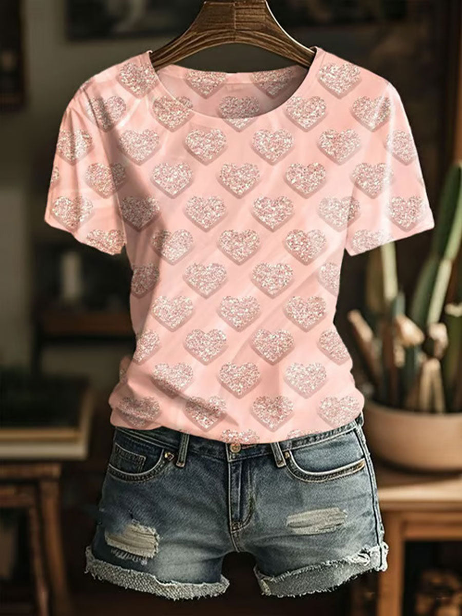 Women's Breast Cancer Awareness Print T-Shirt