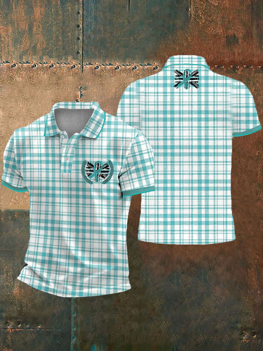 Men's PTSD Awareness Veteran Printed Casual Tops