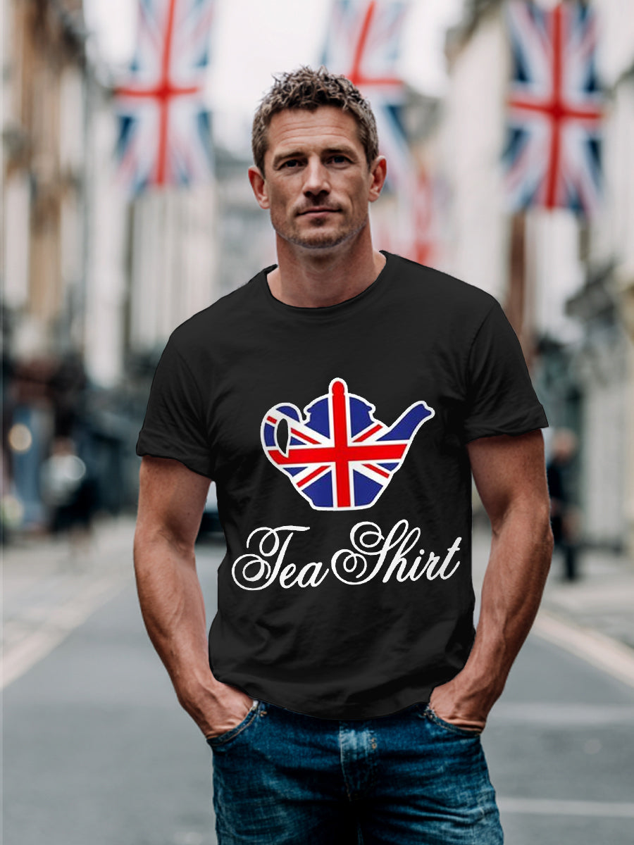 Men's Funny British Tea Shirt Casual Tee