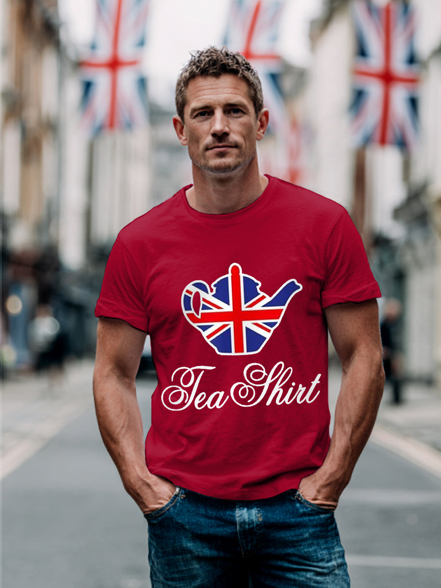 Men's Funny British Tea Shirt Casual Tee
