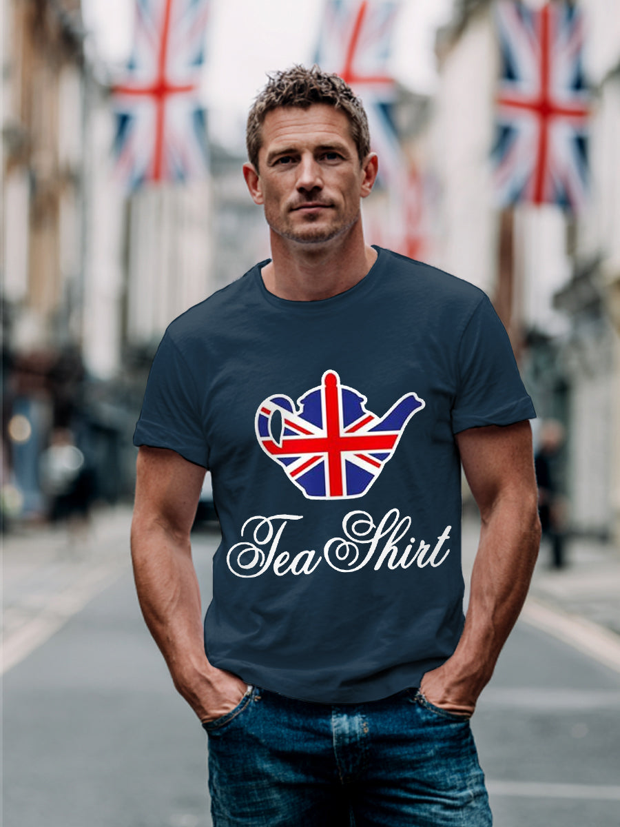 Men's Funny British Tea Shirt Casual Tee